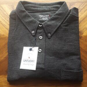 COPY - NWT MEN's UNTUCKit Short Sleeve Polo Shirt w/Pocket - XL - "MADIRAN" Cha…